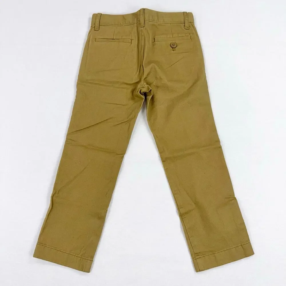 J Crew Crewcuts Boys 770 Straight Fit Stretch Chino Pant Size 5 Caramel